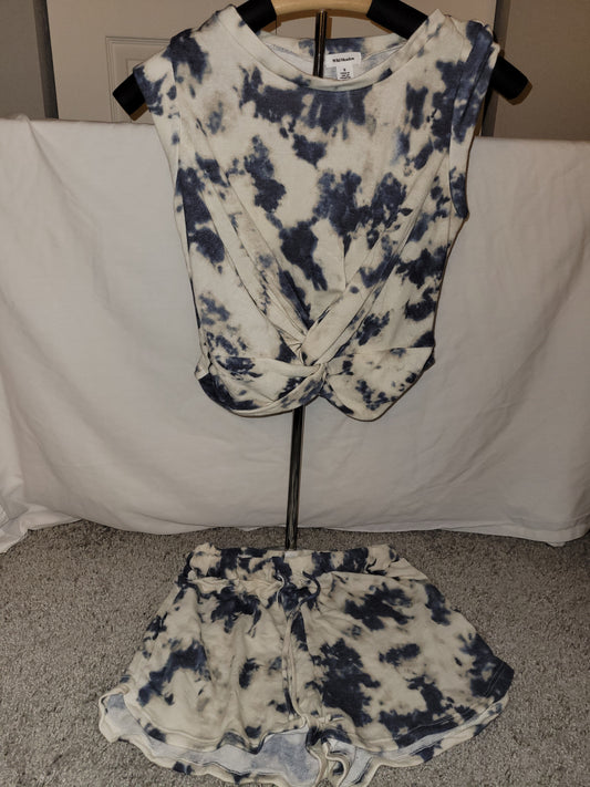 2 Piece Set Tie Dye Shirt and Shorts - New