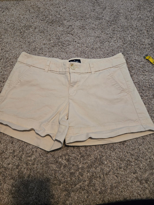 American Eagle Outfitters Womens Shorts Size 10 Beige Khaki Chino Low Rise W 34