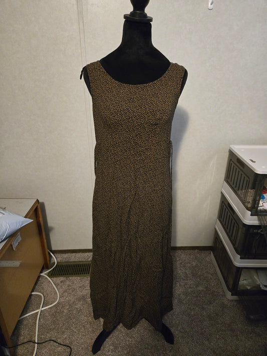 Summer Sleeveless Brown Dress Small